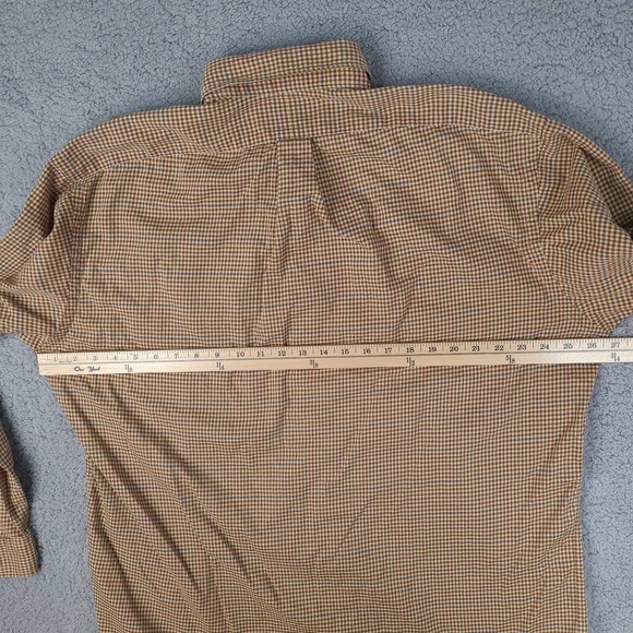 Ralph Lauren Shirt Men's Large Tilden Brown Golf Check Button-Down Long Sleeve - Picture 9 of 12